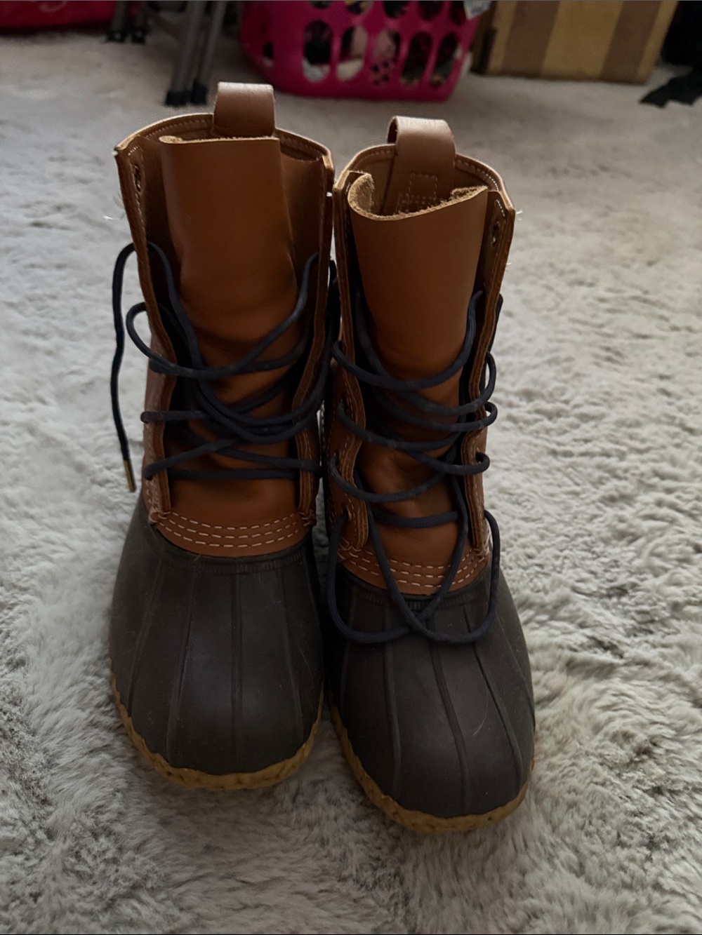 LLBean Brown and Dark Brown Duck Boots